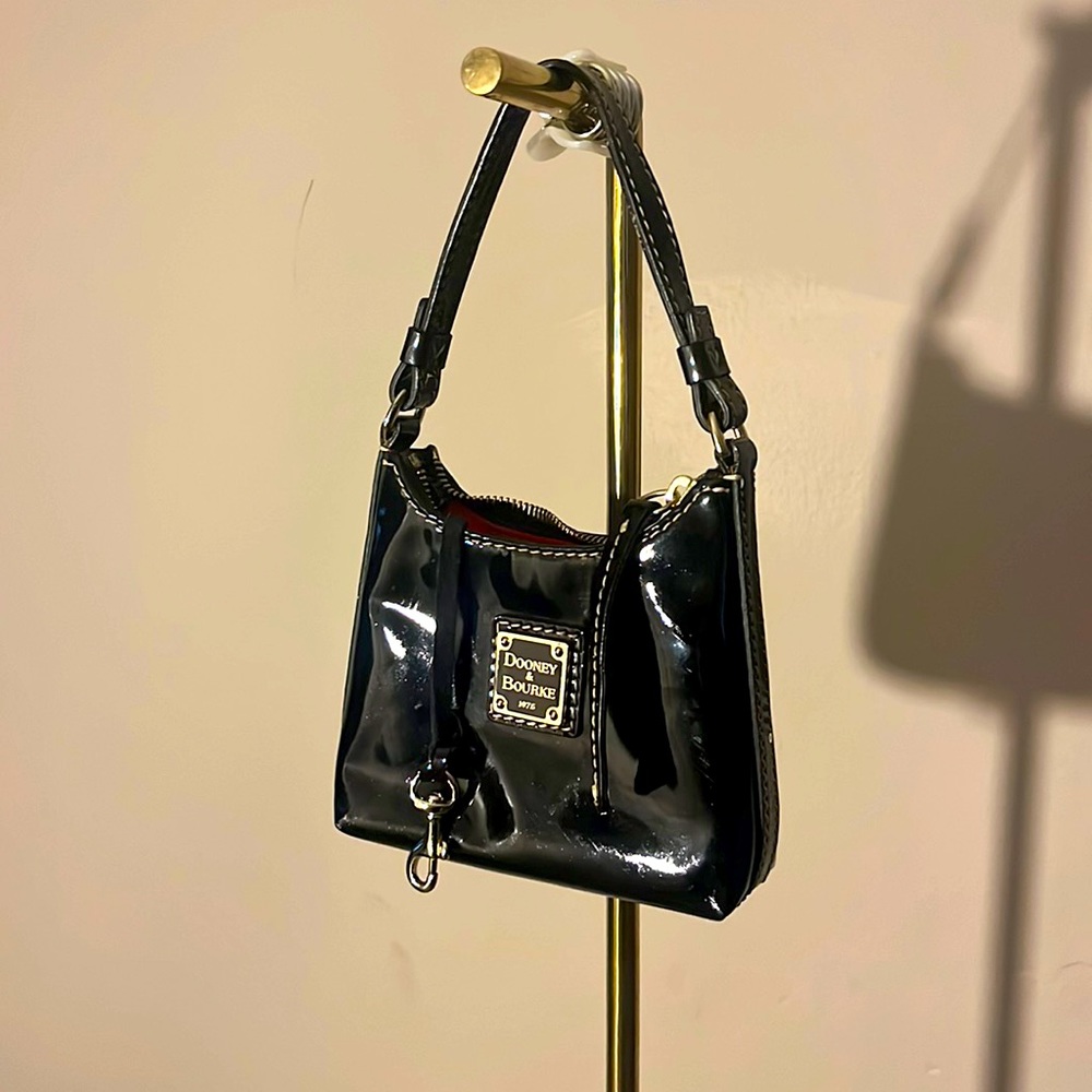 Dooney & Bourke black patent leather mini